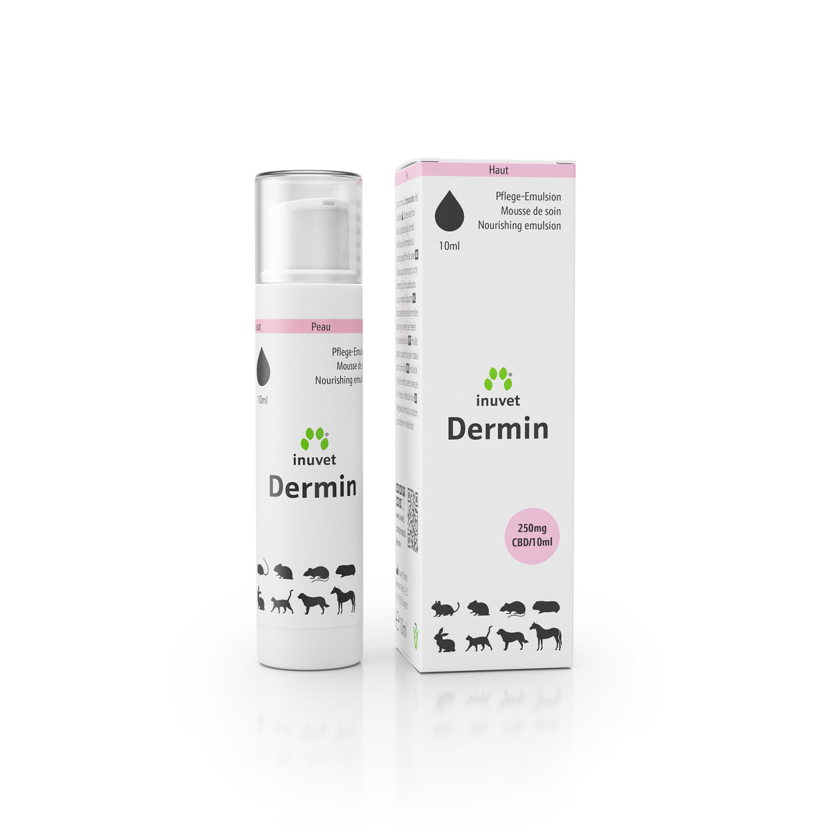 Dermin Pflege-Emulsion 10ml für trockene Haut, unterstützt Hautbarriere und Regeneration.