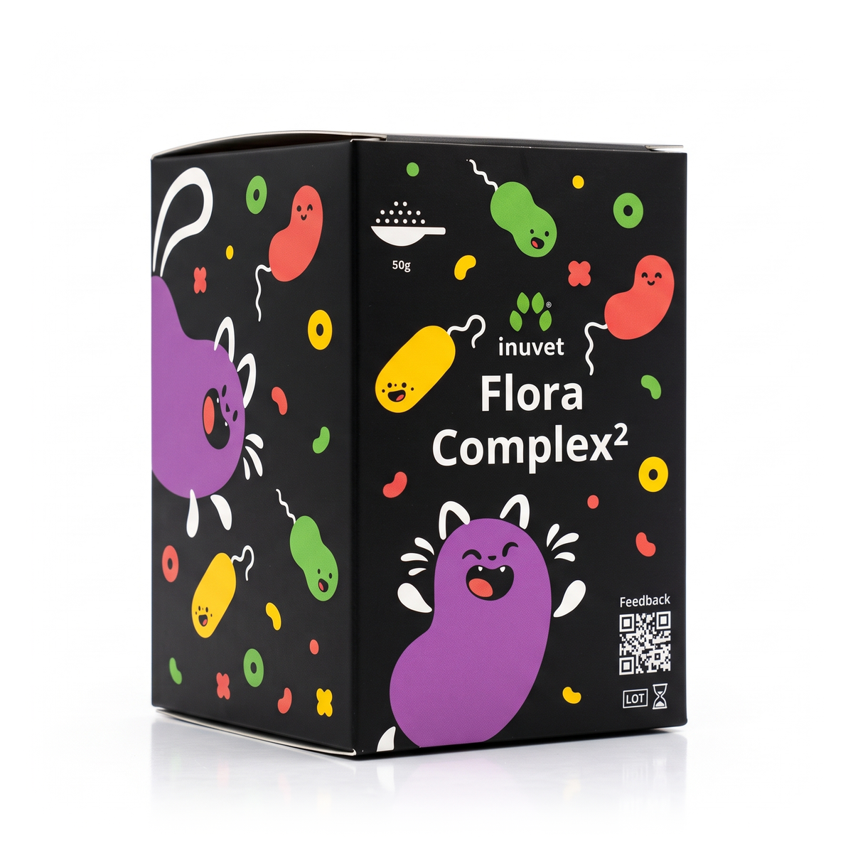 FloraComplex² Pulver 50g mit zwei probiotischen Bakterienstämmen zur Stärkung der Darmflora.