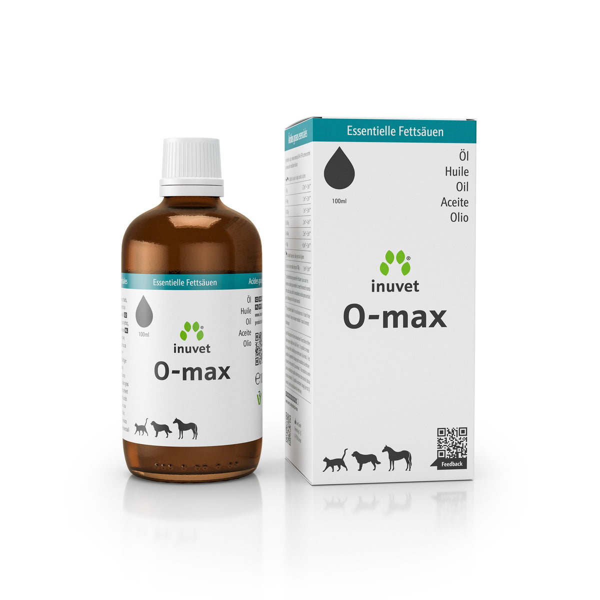 O-max 300ml Öl mit Omega-3-Fettsäuren DHA und EPA für Hunde und Katzen