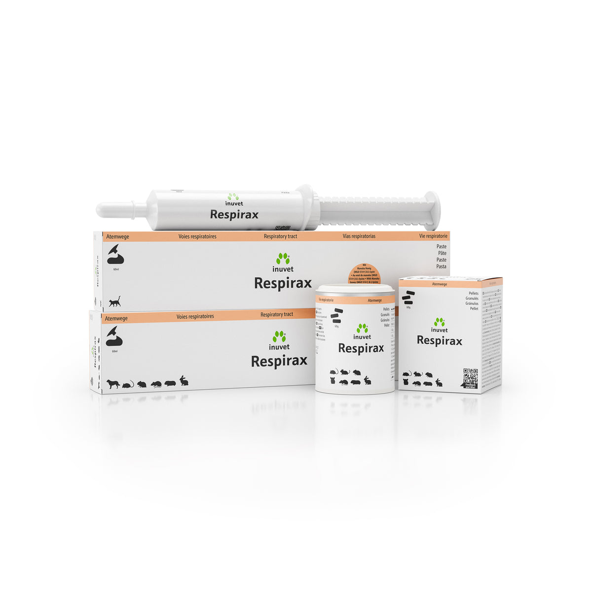 Respirax Paste 60ml variant for respiratory health, designed for easy administration.